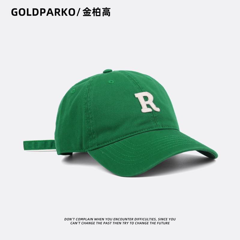 R letter Klein blue hat peaked cap baseball cap men and women ins trend spring spring and autumn curved eaves new