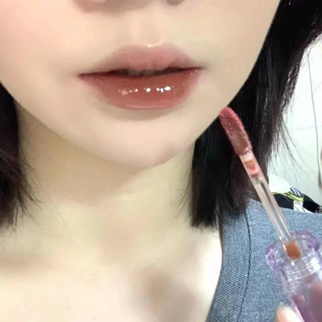 清冷氛圍感~夢幻水光鏡面唇釉滋潤保濕幾分苦橙顯白學生黨唇彩女