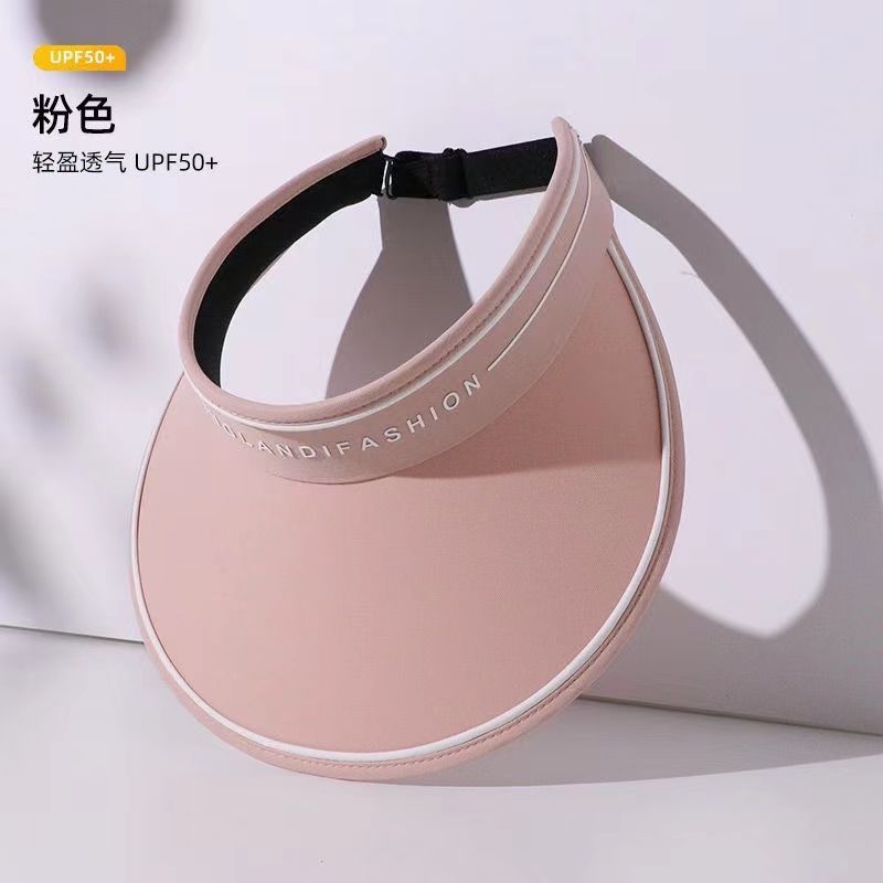 New sunscreen hat women's summer empty top breathable anti-ultraviolet sun hat letter color-changing face small sun hat