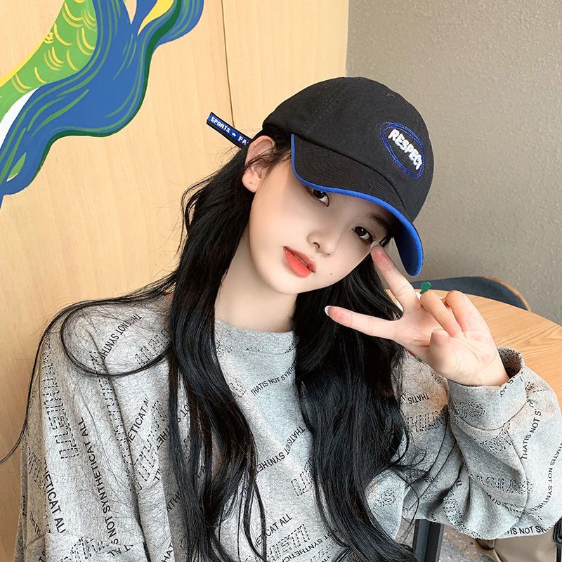 Hat women's Korean version of the new trendy spring and summer baseball cap small fresh fashion contrast color peaked cap couple all-match sports cap