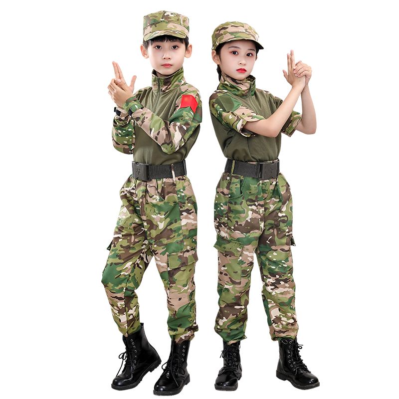 儿童军训迷彩服蛙服套装夏季短袖男女童特种兵服装夏令营演出服