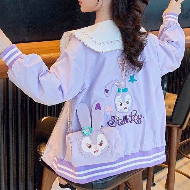 女童外套春秋款2022新款兒童洋氣開衫女春裝上衣女大童運動夾克衫