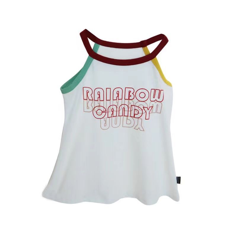Girls cotton vest camisole 2023 summer new baby girl slim comfortable soft all-match thin T-shirt