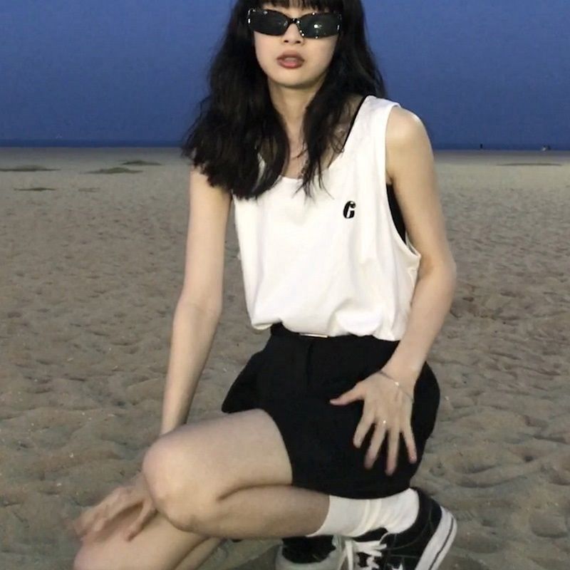 胖mm2-300斤甜辣背心吊帶女夏季內搭外穿設計感小眾無袖t恤上衣潮