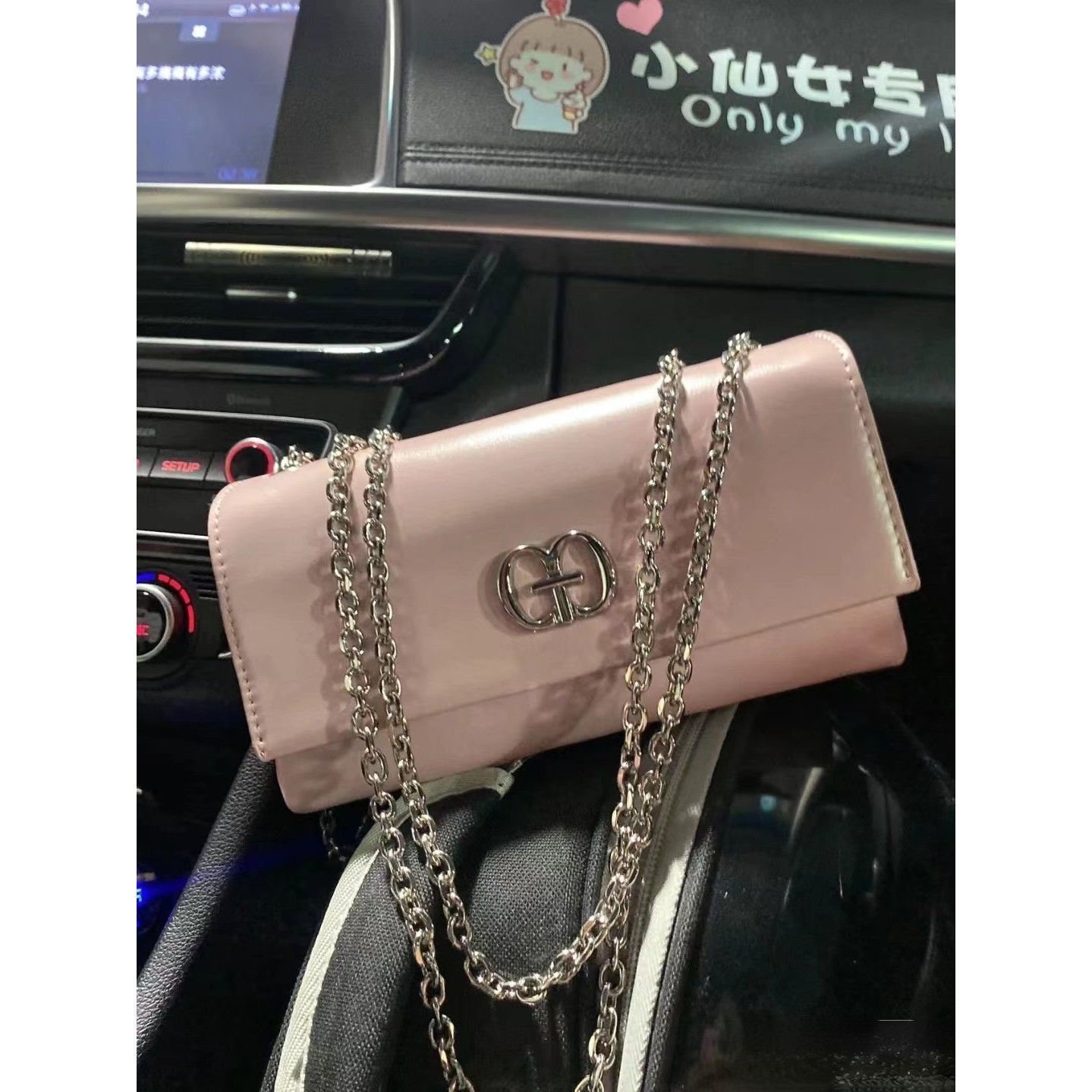 流行時尚鏈條小方包2023新款小眾高級感單肩女包百搭腋下包斜挎包