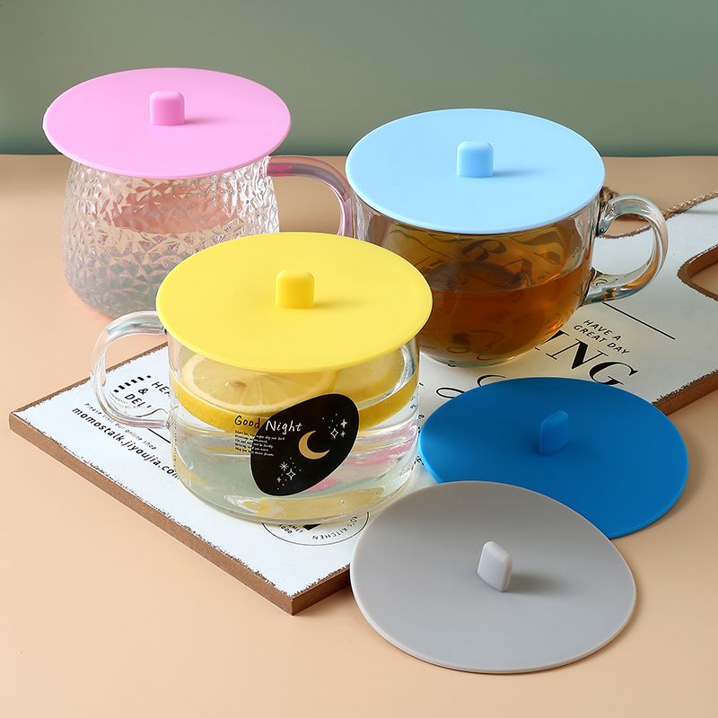 一体杯盖通用硅胶食品级硅胶杯盖早餐杯盖子马克杯盖水杯子防尘盖