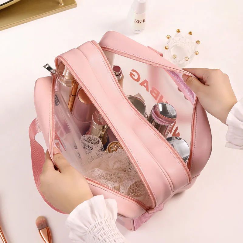 [Dry and wet separation] wash bag cosmetic bag waterproof large-capacity storage bag handbag to carry with you when you go out