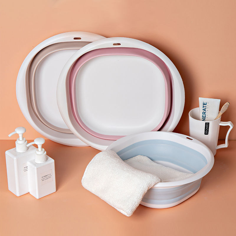 Foldable basin washbasin home size student dormitory plastic portable travel baby laundry basin