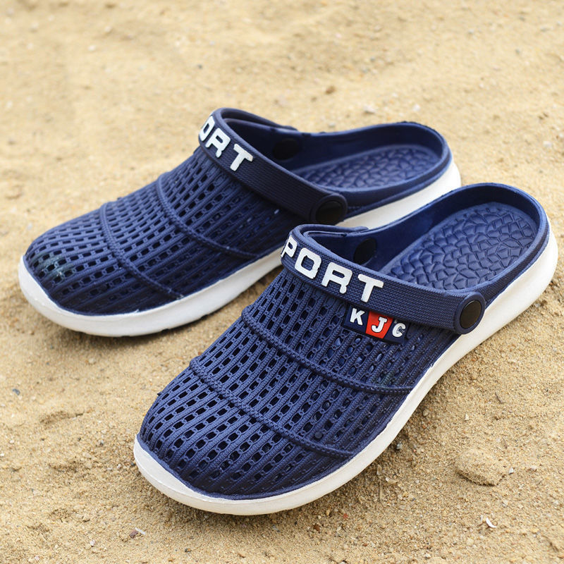 Hole shoes men's new Korean version trendy sandals construction site go out slippers non-slip breathable dual-use beach cool