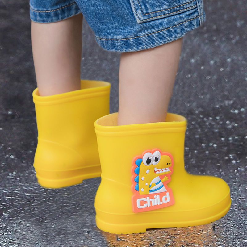 儿童雨鞋1-8时尚卡通可爱防水防滑雨鞋男童女童幼儿宝宝加绒雨靴