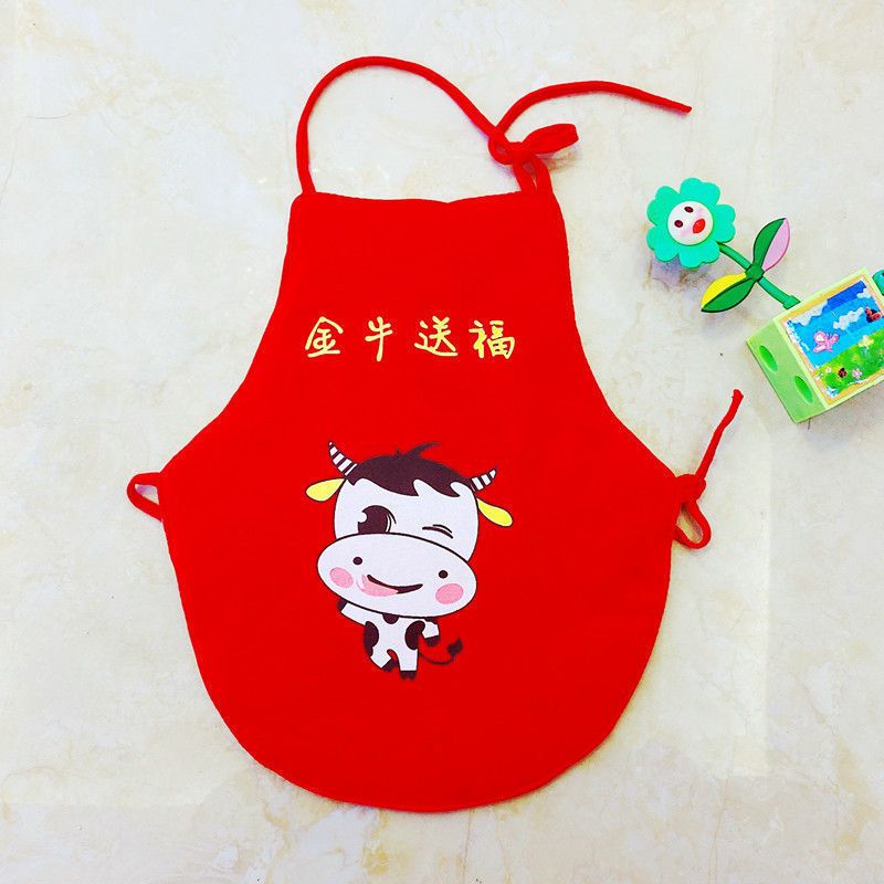 Newborn baby pure cotton apron summer thin section child apron 0-1 years old 2 spring and autumn red baby anti-cold belly circumference