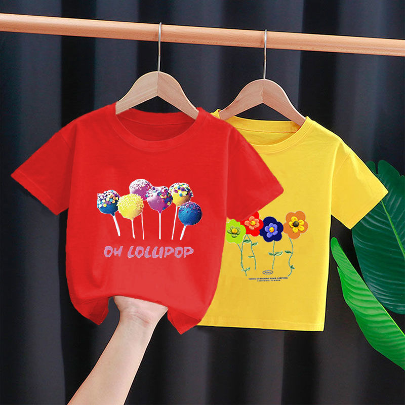 女童短袖T恤纯棉夏装儿童装新款2-3-4岁小女孩宝宝上衣幼儿园卡潮