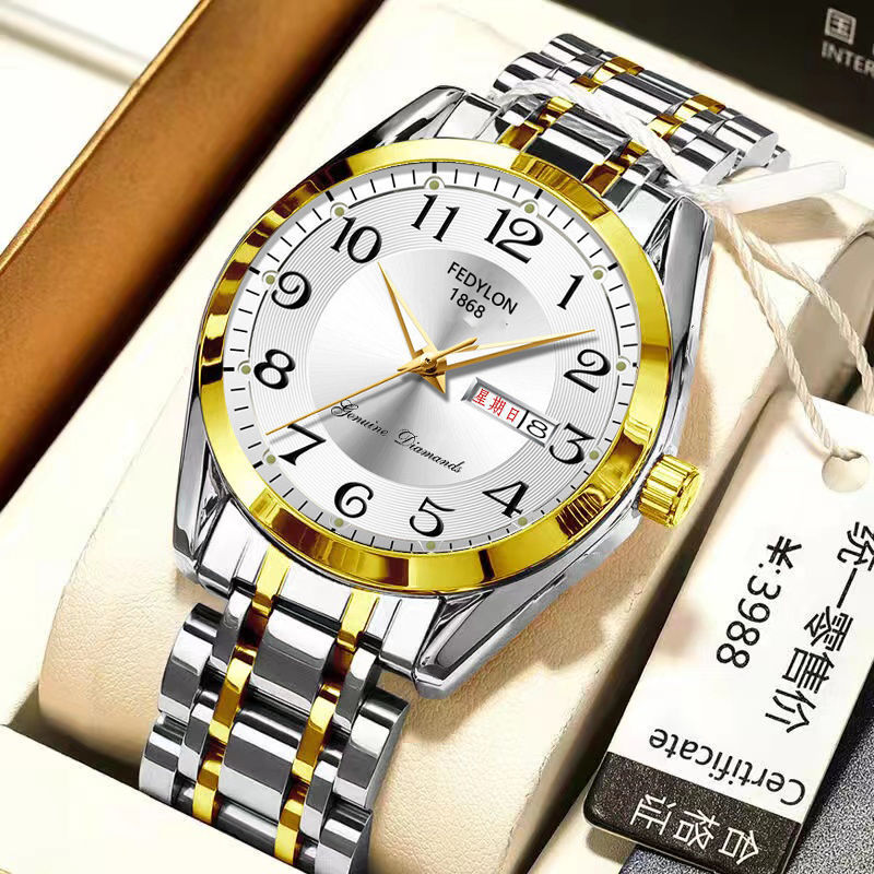 瑞士新款名牌进口全自动机械手表男时尚商务经典夜光防水腕表