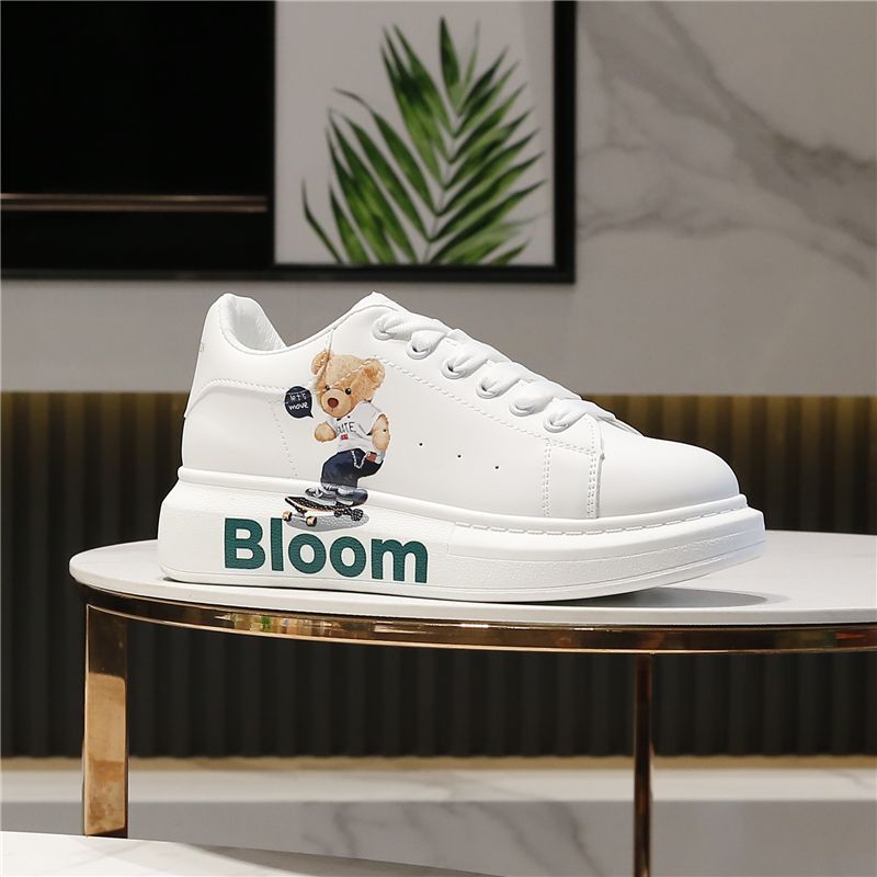 Aogu Lion Deng Little White Board Korean Edition Ins Sko Mode Dame Bomuld_voghion.com