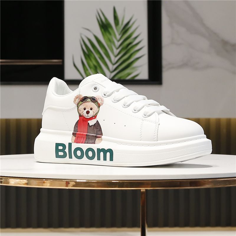 Aogu Lion Deng Little White Board Korean Edition Ins Sko Mode Dame Bomuld_voghion.com