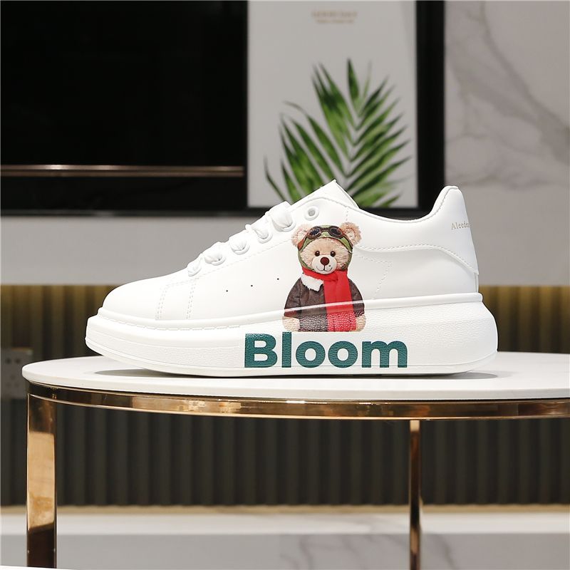 Aogu Lion Deng Little White Board Korean Edition Ins Sko Mode Dame Bomuld_voghion.com