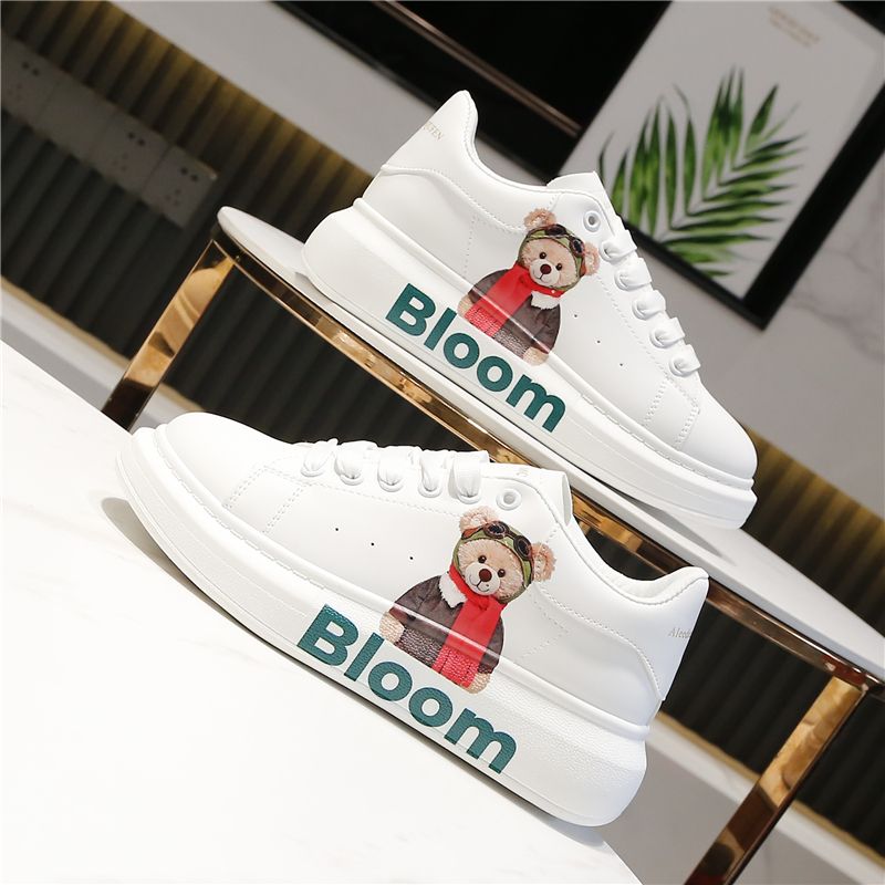 Aogu Lion Deng Little White Board Korean Edition Ins Sko Mode Dame Bomuld_voghion.com