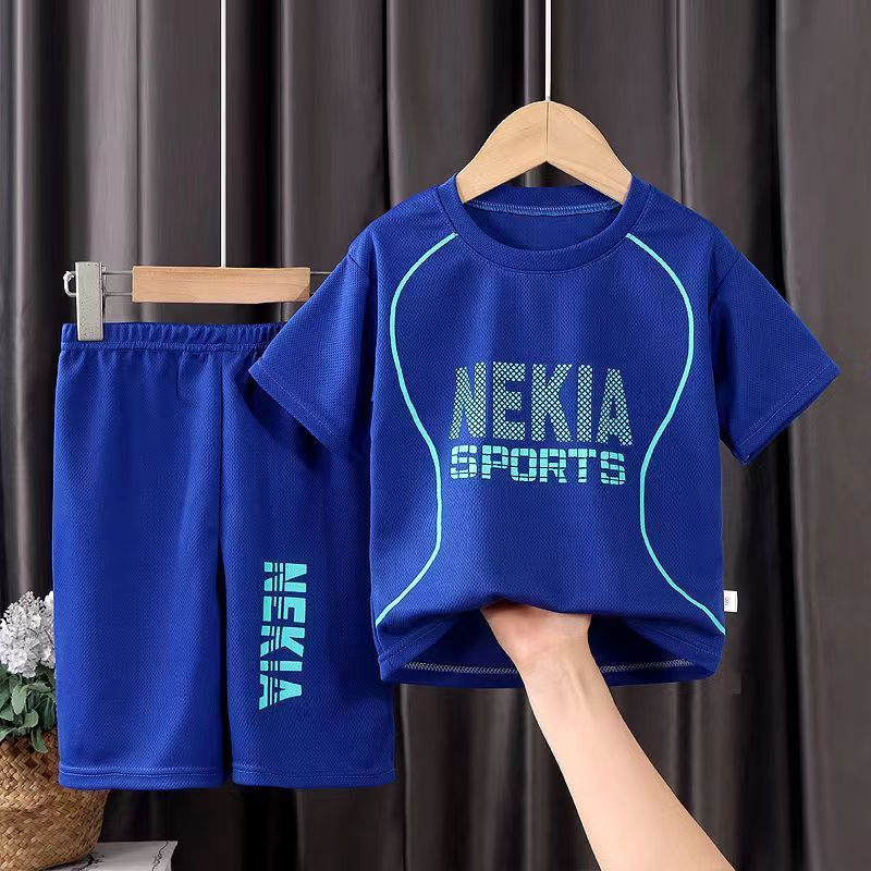 Children's short sleeved basketball suit, boys' and girls' T-shirts, primary and secondary school students' kindergarten sportswear, jerseys, performance clothes, fashion