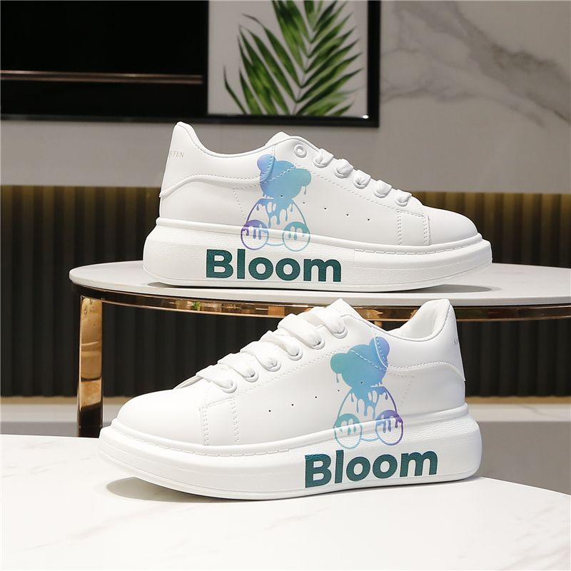 Aogu Lion Deng Little White Board Korean Edition Ins Sko Mode Dame Bomuld_voghion.com