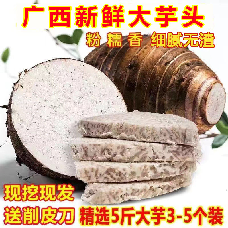 正宗广西大芋头新鲜现挖当季农家蔬菜紫藤香芋1/3/5/9斤特产批发