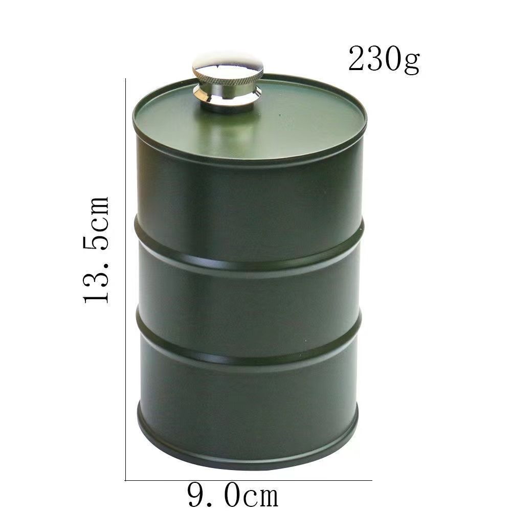 750ml Creative Gasoline Barrel Outdoor 304 Stainless Steel Camping Leak-Proof Mini Water Bottle_voghion.com