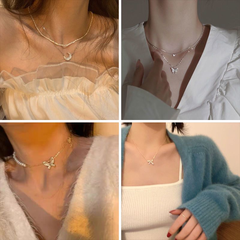 Super beautiful necklace for women, punk niche design, high-end clavicle chain, versatile sweater chain, long hip-hop necklace wholesale