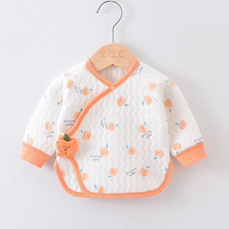 Newborn clothes air cotton half back clothing baby spring and autumn air cotton baby split top monk clothing boneless