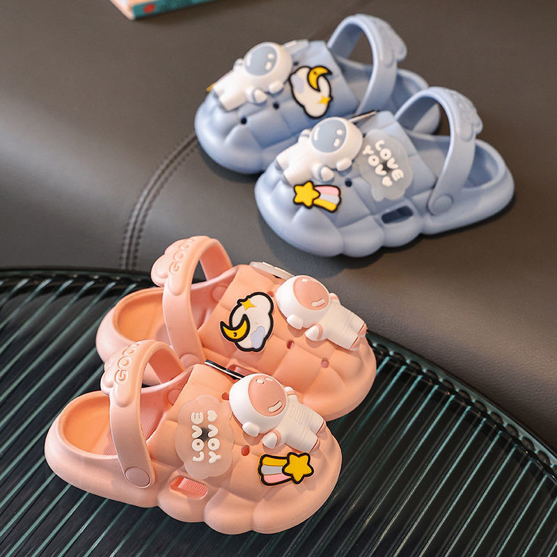 Children's sandals and slippers summer boys and girls princess cartoon parent-child baby Baotou baby beach hole shoes