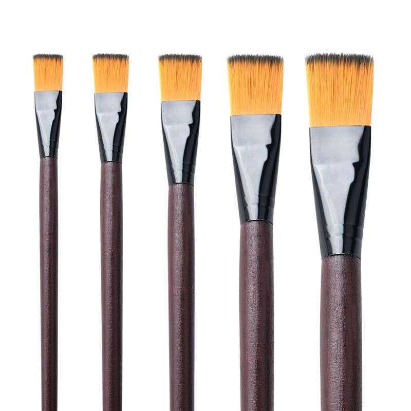 水粉画笔水彩丙烯画笔美术生专用勾线笔平峰扇形笔尼龙画笔油画笔
