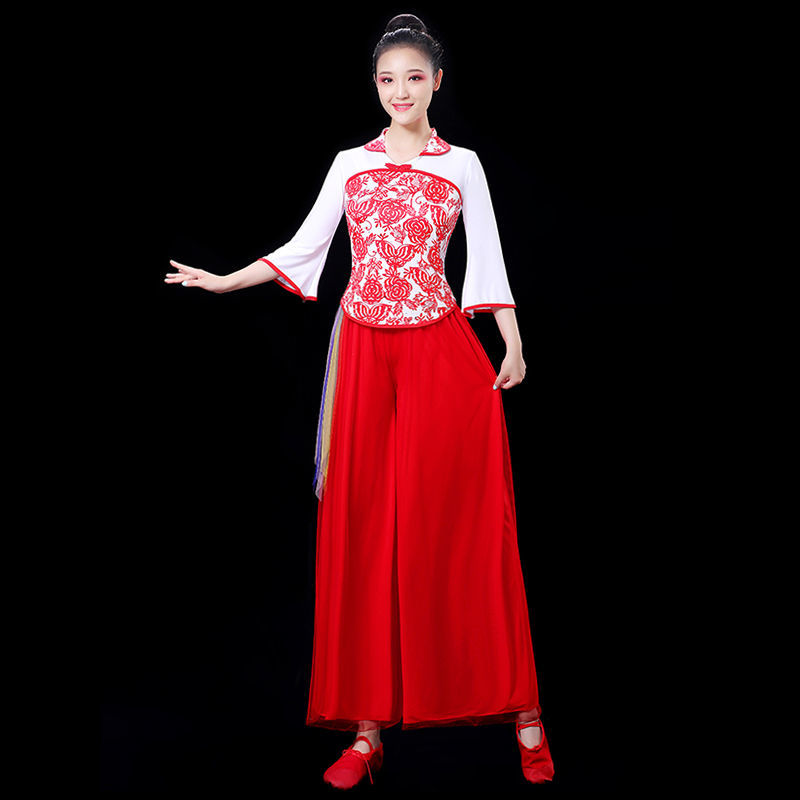广场舞服装新款套装女跳舞衣服中老年秧歌服中国舞民族舞演出服装