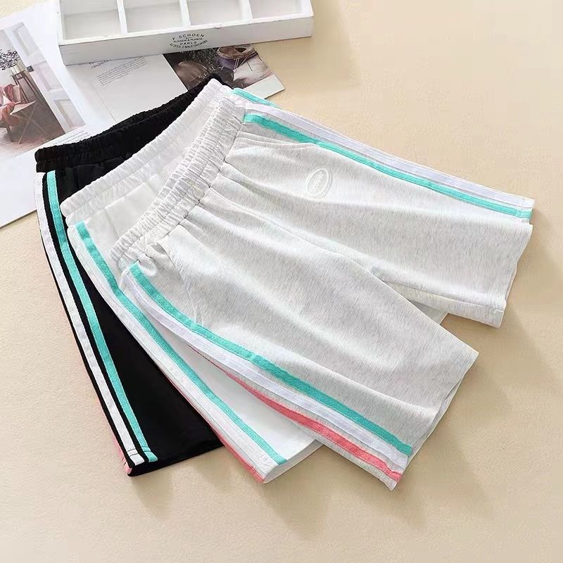 Girls shorts summer thin section new 8-12 years old children's sports pants trendy little girl five-point pants loose middle and big children