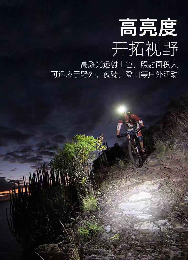  LED头灯强光超亮头戴式手电筒户外家用远射充电夜钓鱼小氙气矿灯1