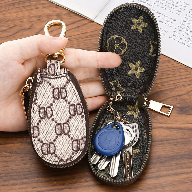 Simple zipper key bag for women, large capacity, general car key storage, mini small key bag cover, cute for home use
