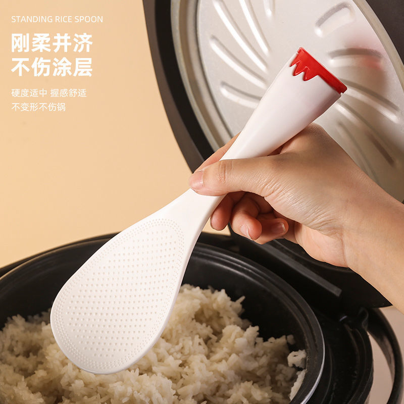 不粘饭勺可立式日式家用盛饭电饭煲不沾米饭电饭锅塑料打饭大勺子