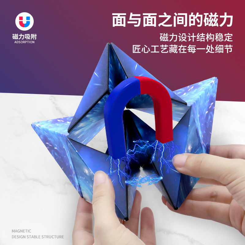 3D立体几何磁性魔方空间思维训练器益智磁力异形百变儿童解压玩具