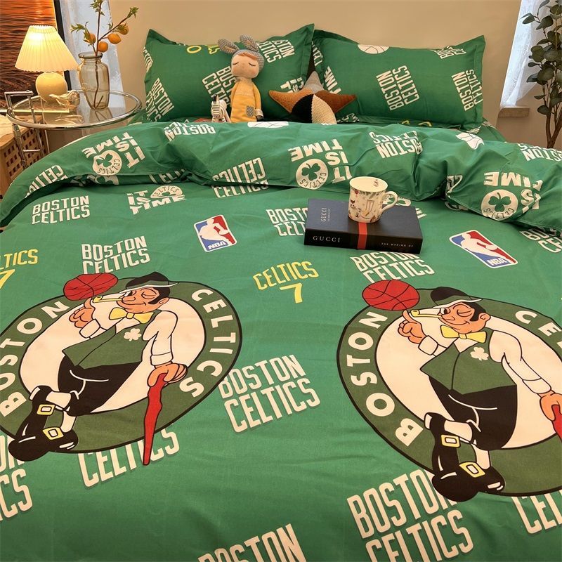 NBA trend basketball style quilt cover quilt cover bedding four-piece set bed sheet basketball fan student dormitory three-piece set
