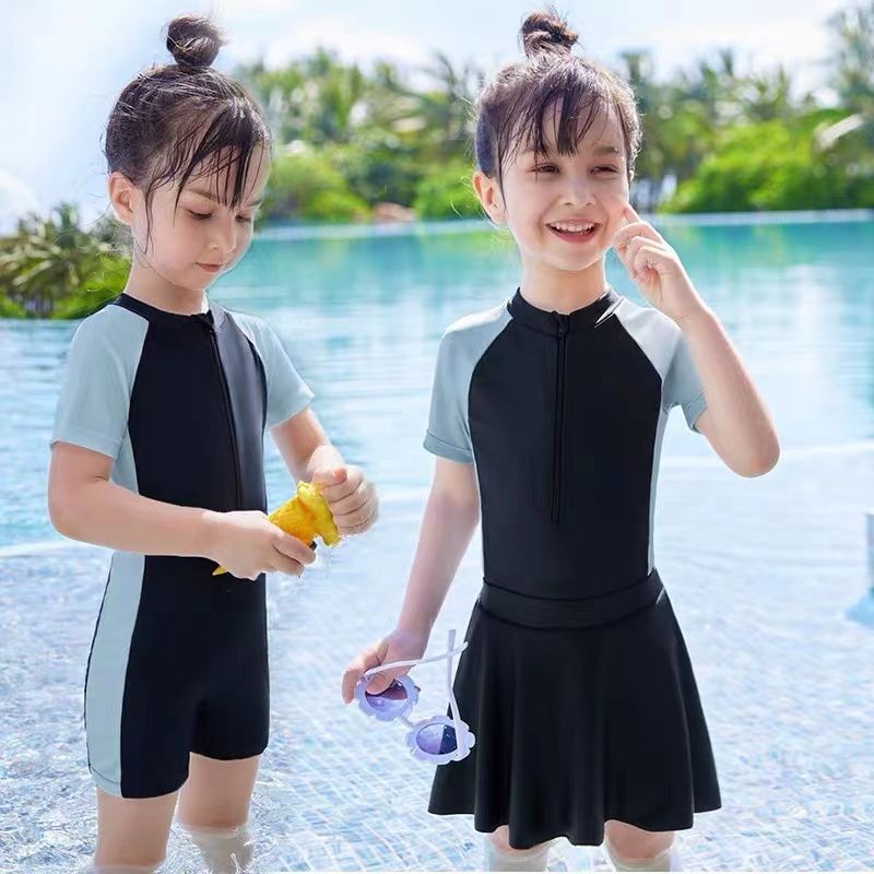 兒童泳衣女夏季2022新款女孩可愛寶寶防曬小中大童洋氣連體游泳裝