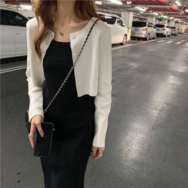 2022 new summer Korean version slim slim all-match slit mid-length skirt black temperament suspender dress female