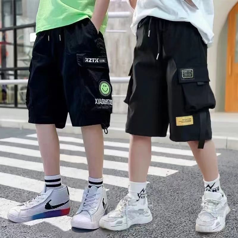  new summer thin section boy's tooling shorts children's quick-drying five-point pants middle and big children's summer sports shorts