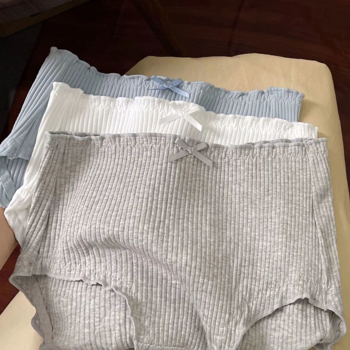 4條裝內褲女純棉短褲性感女生中高腰無痕透氣收腹大碼少女內褲