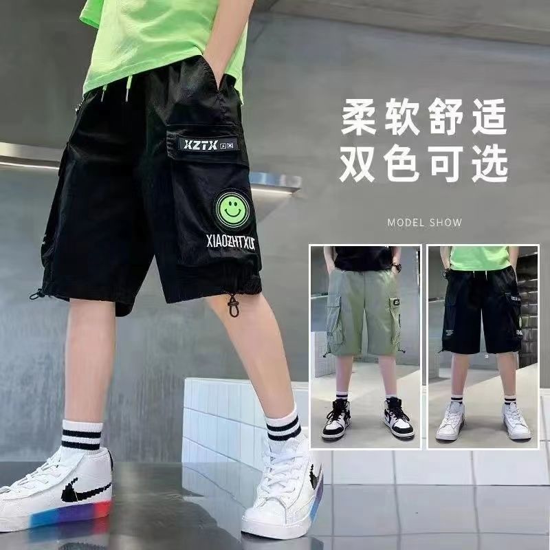  new summer thin section boy's tooling shorts children's quick-drying five-point pants middle and big children's summer sports shorts