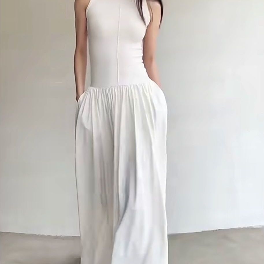 2022 new women's sports vest dress long skirt women's summer The Movement maxidress