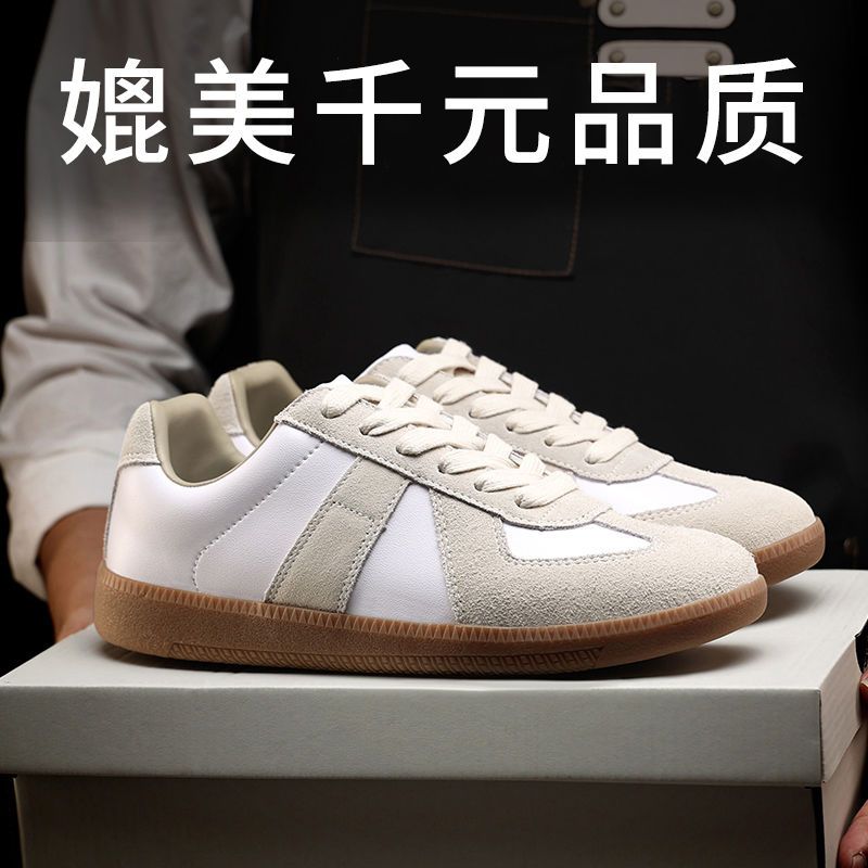 復古德訓鞋秋季男鞋潮流百搭小白鞋小眾日系運動鞋子情侶休閒板鞋
