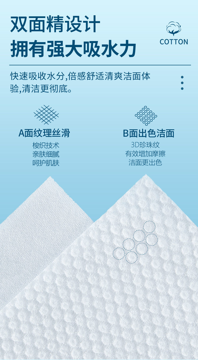 一次性洗脸巾洁面巾擦脸巾棉柔巾干湿两用美容院化妆棉卸妆棉