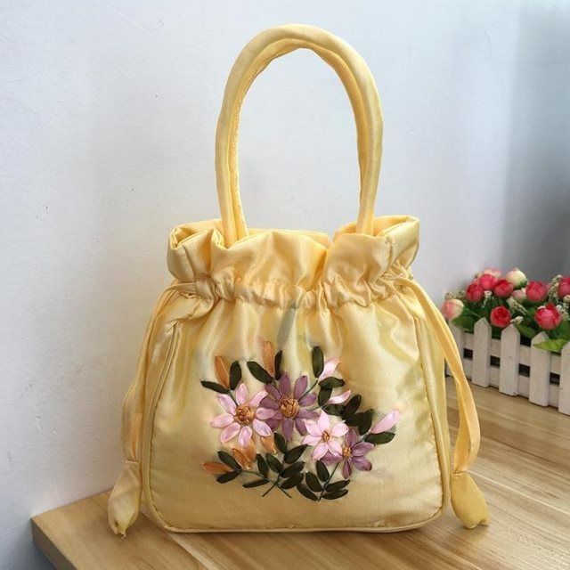 繡花手機包仙女荷包百搭布手提漢服小包圓底小袋子民族風布袋斜挎