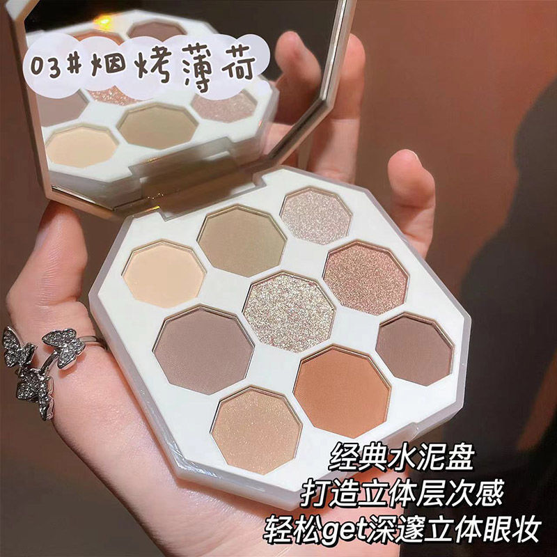 NOVO眼影盤大地色系ins平價學生臥蠶筆眼影亮晶晶超閃大牌正品