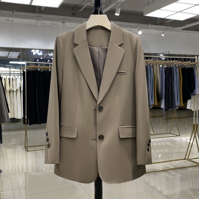 棕色高级感西装外套女年春季新款韩版小众气质休闲百搭小西服