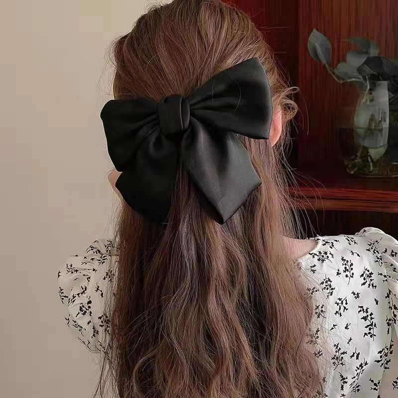 Net red big bow headdress hairpin fashion spring clip duckbill clip temperament Japanese headdress back head top clip