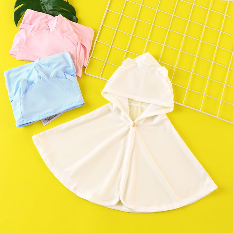 Baby outdoor sun protection shawl cloak baby breathable sun protection clothing super cute and cute anti-UV clothing spring, autumn and summer