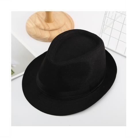 Gentleman hat summer retro British fashion young men and women linen jazz hat casual sun visor hat stage performance